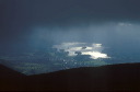 Derwentwater under heavy cloud